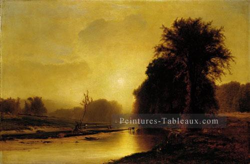 Automne Meadows paysage Tonaliste George Inness Rivière Peintures à l'huile